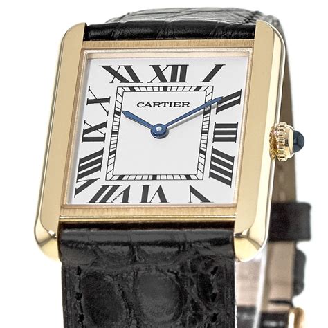 mens cartier leather watch|leather cartier watch women.